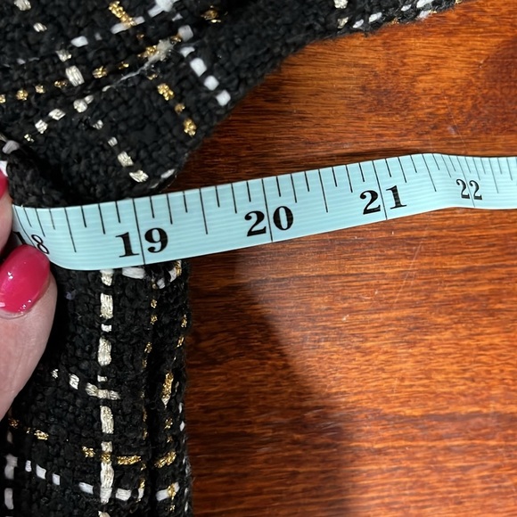 On 34th Womens Bomber Jacket Black/Gold XS Front Zip Pockets Mock Neck Sparkly - Picture 11 of 13